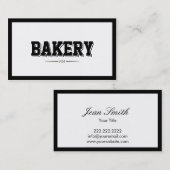 モダンではっきりしたなボーダーベーカリーの名刺 名刺 (正面/裏面)