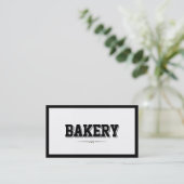 モダンではっきりしたなボーダーベーカリーの名刺 名刺 (スタンド正面)