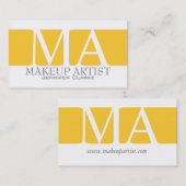 モダンではっきりしたなメーキャップアーティストの名刺 名刺 (正面/裏面)