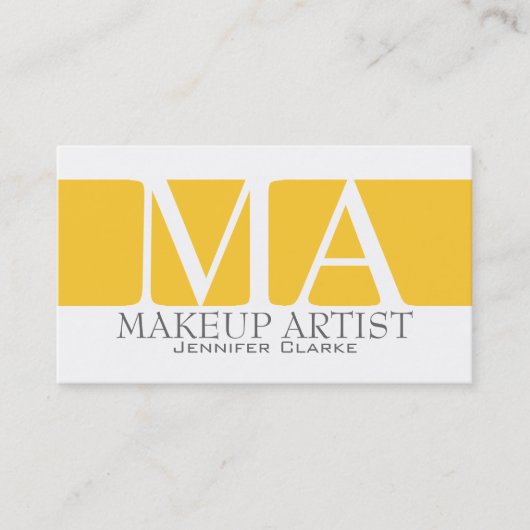 モダンではっきりしたなメーキャップアーティストの名刺 名刺 (正面)
