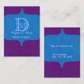 モダンではっきりしたなモノグラムのヴィンテージ 名刺 (正面/裏面)