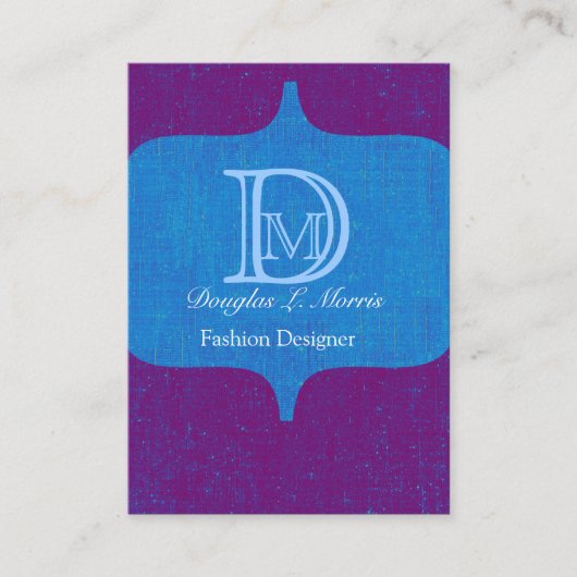 モダンではっきりしたなモノグラムのヴィンテージ 名刺 (正面)