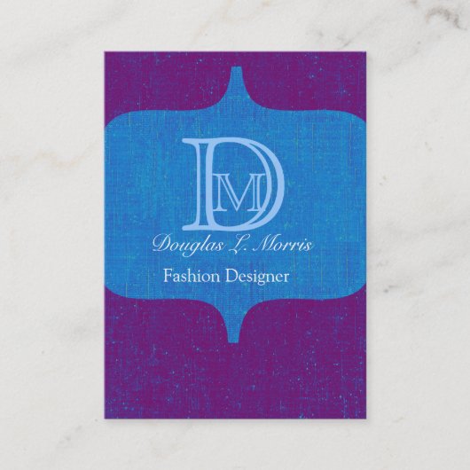 モダンではっきりしたなモノグラムのヴィンテージ 名刺 (正面)