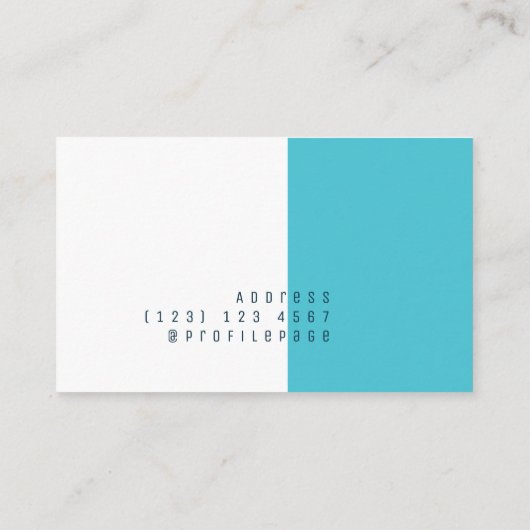 モダンではっきりしたな抽象美術のスタイルのモダン 名刺 (裏面)