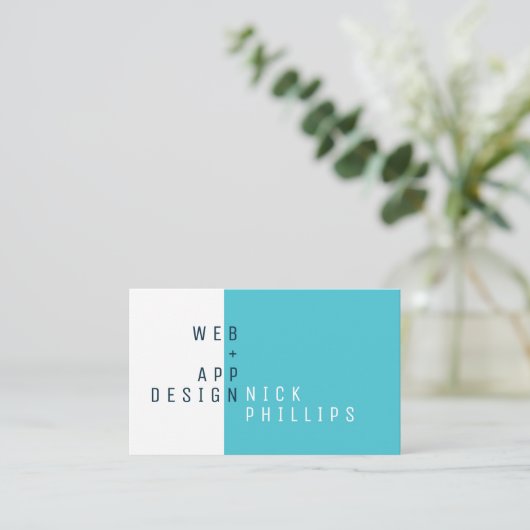 モダンではっきりしたな抽象美術のスタイルのモダン 名刺 (スタンド正面)