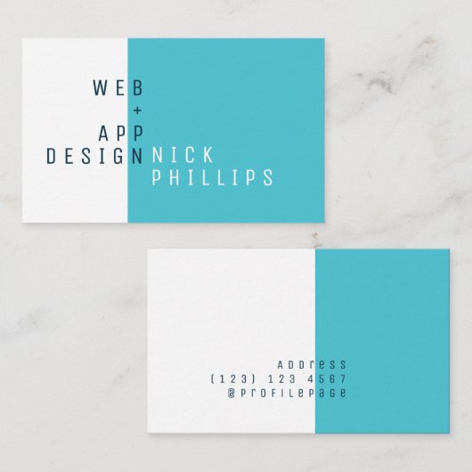 モダンではっきりしたな抽象美術のスタイルのモダン 名刺 (正面/裏面)