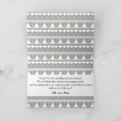 モダンでアステカなラマ及び種族パターンは感謝していしています サンキューカード (内部)