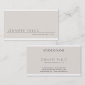 モダンでエレガントできれいで明白な専門の贅沢 名刺 (正面/裏面)