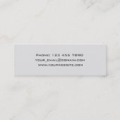 モダンでエレガントでシンプルで赤く黒いコンサルタント スキニー名刺 (裏面)