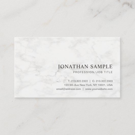 モダンでエレガントでシンプルな専門のテンプレート 名刺 (正面)