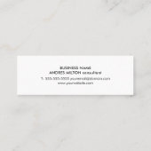 モダンでエレガントでフェイクな金ゴールドの暗闇のモノグラム スキニー名刺 (裏面)