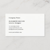 モダンでエレガントでフェイクな銀製のターコイズのモノグラム 名刺 (裏面)