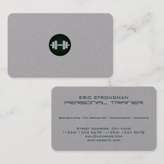 モダンでエレガントでミニマルなスタイルの一見 名刺 (正面/裏面)