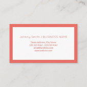 モダンでエレガントでミニマルなスタイル 名刺 (裏面)