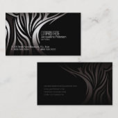 モダンでエレガントでユニークなシマウマのファッションビジネスカード 名刺 (正面/裏面)