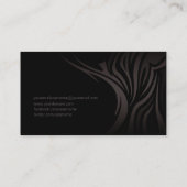 モダンでエレガントでユニークなシマウマのファッションビジネスカード 名刺 (裏面)