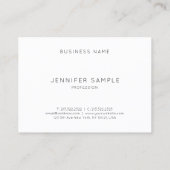 モダンでエレガントで審美的なシンプルな設計の魅力の上 名刺 (裏面)