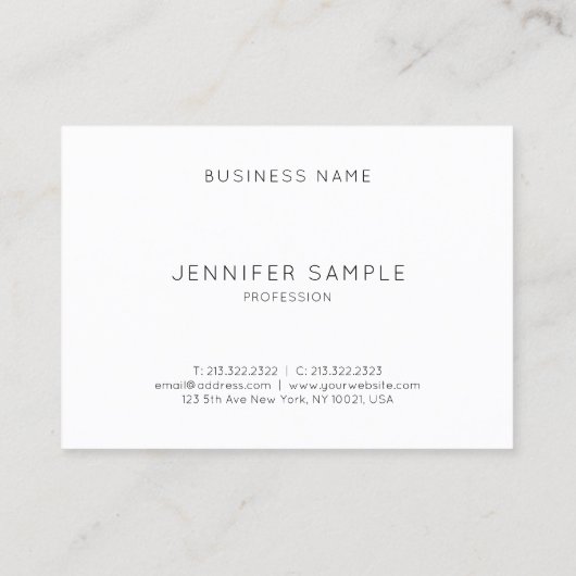 モダンでエレガントで審美的なシンプルな設計の魅力の上 名刺 (裏面)