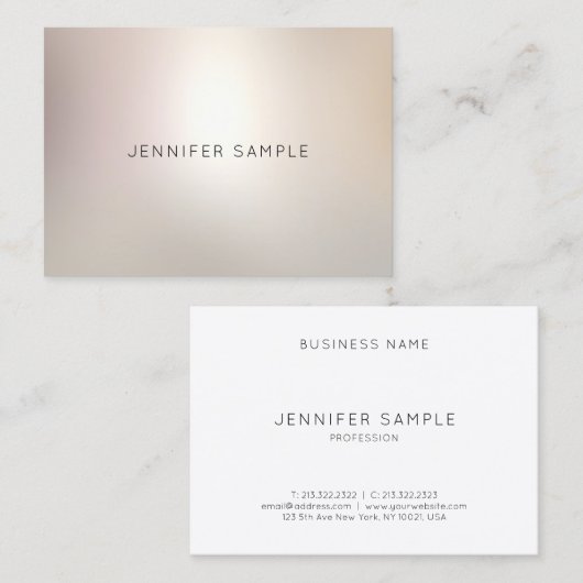 モダンでエレガントで審美的なシンプルな設計の魅力の上 名刺 (正面/裏面)