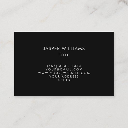 モダンでエレガントで幾何学的な芸術エレガントなフレームのカスタム 名刺 (裏面)