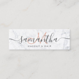 モダンでエレガントで粋で白い大理石の化粧の毛 スキニー名刺