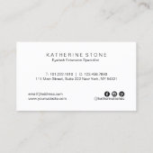 モダンでエレガントで軽いティール（緑がかった色）及び金ゴールドは延長を打ちます 名刺 (裏面)