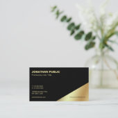 モダンでエレガントで黒い金ゴールドのプロフェッショナルの平野 名刺 (スタンド正面)