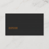 モダンでエレガントで黒い音楽ギターの名刺 名刺 (裏面)