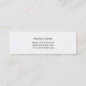 モダンでエレガントで黒く青いモノグラムのコンサルタント スキニー名刺 (裏面)