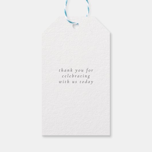 モダンでエレガントなお花のブーケ誕生日 ギフトタグ (裏面)