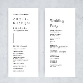 モダンでエレガントなイスラム結婚式プログラム プログラム