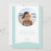 モダンでエレガントなカメの模様の写真 サンキューカード (正面)