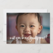 モダンでエレガントなガイド親提案写真カード 招待状 (正面)