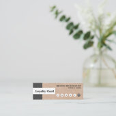 モダンでエレガントなクラフトのストライプな小型ロイヤリティカード スキニー名刺 (スタンド正面)