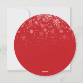 モダンでエレガントなクリスマスの雪の結晶 シーズンカード (裏面)