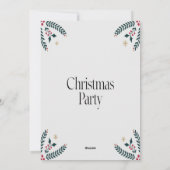 モダンでエレガントなクリスマスパーティーの招待状 シーズンカード (裏面)