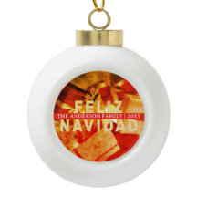 モダンでエレガントなクリスマス 赤 ゴールド Feliz Navidad