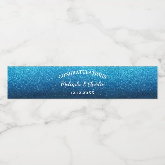 モダンでエレガントなグリッター誕生日パーティー結婚式 ペットボトルラベル (シングルラベル)