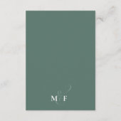 モダンでエレガントなグリーンのミニマルQRコードウェブサイト エンクロージャーカード (裏面)