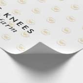 モダンでエレガントなゴールデンハニービーキーパー ラッピングペーパー (角)