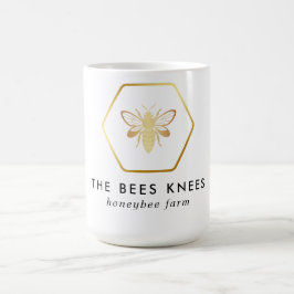 モダンでエレガントなゴールドの蜂蜜養蜂家 コーヒーマグカップ