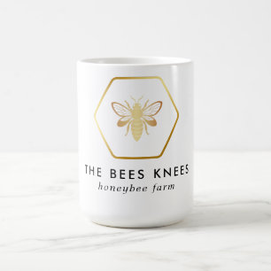 モダンでエレガントなゴールドの蜂蜜養蜂家 コーヒーマグカップ