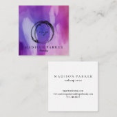 モダンでエレガントなシャンペンの抽象的な美しいのスタイリスト スクエア名刺 (正面/裏面)