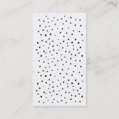 モダンでエレガントなショッキングピンク及び黒のこんにちはハートのカスタム 名刺 (裏面)