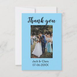 モダンでエレガントなシンプルなウェディングのお礼写真 サンキューカード