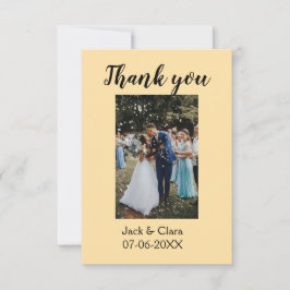 モダンでエレガントなシンプルなウェディングサンクスフォト サンキューカード