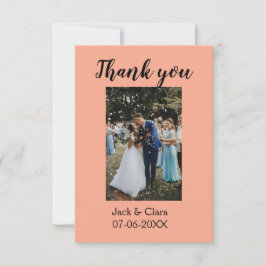 モダンでエレガントなシンプルなウェディングサンクス写真 サンキューカード