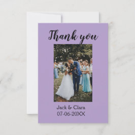 モダンでエレガントなシンプルなウェディングサンクス写真 サンキューカード