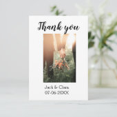 モダンでエレガントなシンプルなウェディングサンクス写真 サンキューカード (スタンド正面)