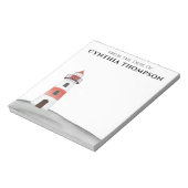 モダンでエレガントなシンプルな水彩画の灯台がかわいい ノートパッド (回転)